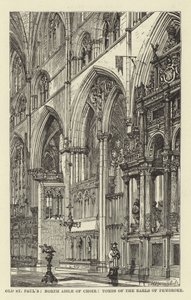 Alte St. Pauls, Nordschiff des Chors, Gräber der Earls of Pembroke von English School