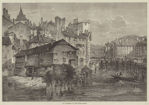 Alte Gerbereien am Rhone, Genf (Gravur) von English School