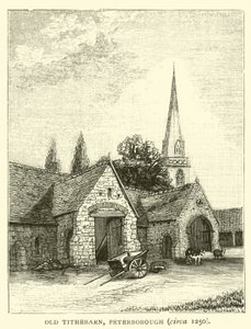 Alte Zehntscheune, Peterborough, um 1250 von English School