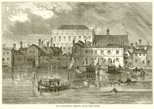 Altes Whitehall-Palast vom Fluss aus von English School