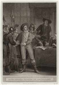 Oliver Cromwell löst das Lange Parlament auf von English School