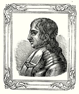 Oliver Cromwell wurde 1599 geboren, 1653 zum Protektor ernannt und starb 1658 (Gravur) von English School