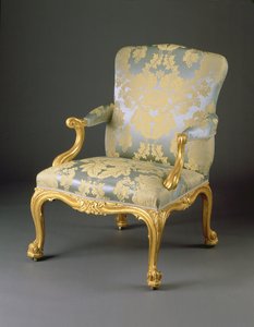 Einer aus einem Satz von vier George III Armstühlen, ca. 1765