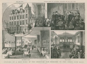 Eröffnung eines neuen Flügels des Krankenhauses für Brustkrankheiten, City Road, London von English School