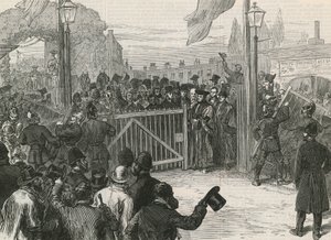 Eröffnung der Kew Brücke ohne Maut von English School
