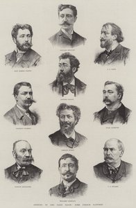 Eröffnung des Pariser Salons, einige französische Maler (Gravur) von English School