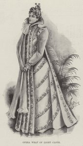 Opernmantel aus leichtem Stoff (Lithografie) von English School