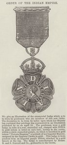Orden des Indischen Reiches (Gravur) von English School