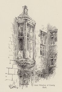 Oriel-Fenster der Crosby Hall, gegenüber von Great St Helen