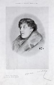 Oscar Wilde, ein Bijou-Porträt, aus Society von English School