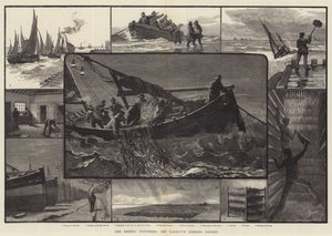 Unsere Fischereiindustrie, die Yarmouth-Heringfischerei (Gravur) von English School