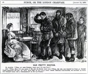 Unser hübscher Doktor, veröffentlicht in Punch Magazine, 1870