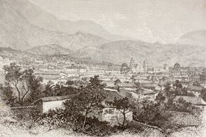 Gesamtansicht von Bogotá, Kolumbien von English School