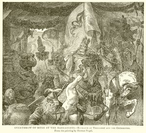 Niedergang Roms durch die Barbaren.--Einzug von Theoderich und den Ostgoten von English School