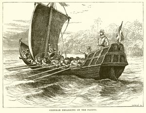 Oxenham geht auf dem Pazifik an Bord von English School