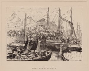 Austerboote bei Billingsgate (Gravur) von English School