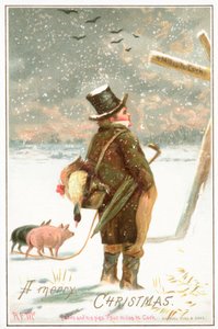 Paddy und seine Schweine, 4 Meilen nach Cork, Weihnachtskarte von English School