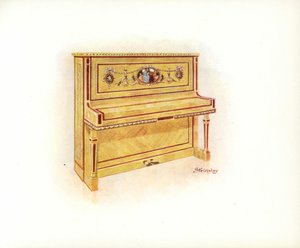 Seite aus dem Kunstkatalog von Steinway & Sons von English School