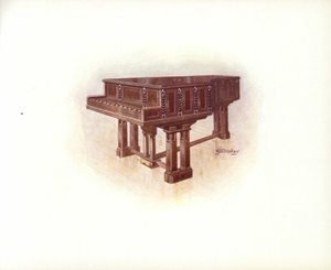 Seite aus dem Kunstkatalog von Steinway & Sons von English School