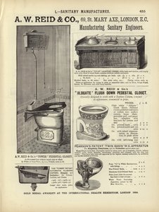 Seite aus dem Kompendium der Architekten, Vermesser und Ingenieure 1892 von English School