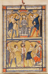 Seite aus einem Psalter, ca. 1270 von English School