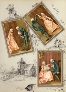 Seite aus einem spätviktorianischen Sammelalbum von English School