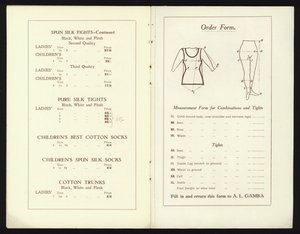 Seiten aus dem Katalog von Gambas berühmtem Mailänder Zehen-Ballettschuh von English School