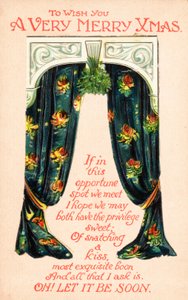 Paar Vorhänge, Weihnachtskarte