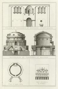 Palast und Mausoleum von Theoderich in Ravenna, Italien, 5. und 6. Jahrhundert von English School