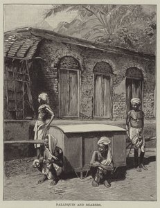 Sänfte und Träger (Stich) von English School