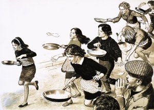 Pfannkuchenrennen von English School