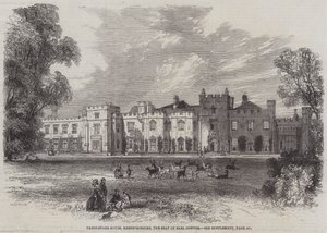 Panshanger House, Hertfordshire, der Sitz von Earl Cowper (Gravur) von English School