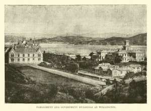 Parlament und Regierungsgebäude in Wellington von English School