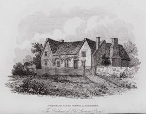 Pfarrhaus, Coxwold, Yorkshire, die Residenz von Rev Laurence Sterne von English School