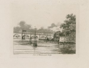 Teil der Westminster-Brücke von English School