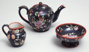 Teil eines chinesisch inspirierten Teeservices von Davenport aus Staffordshire von English School