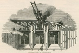 Teil des Victoria-Turms - das Hebegerüst von English School
