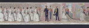 Teil des Panoramas der Hochzeit von Königin Victoria, ca. 1840 von English School
