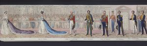Teil des Panoramas der Hochzeit von Königin Victoria, ca. 1840 von English School