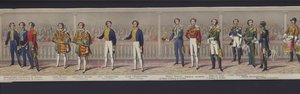 Teil des Panoramas der Hochzeit von Königin Victoria, ca. 1840 von English School