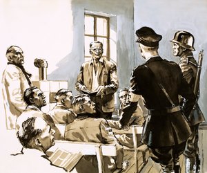 Pastor Dietrich Bonhoeffer spricht gegen Hitlers NSDAP von English School