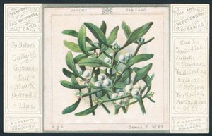 Patchwork-Mistel, Weihnachtskarte von English School
