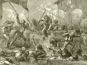 Paul Jones entert die Serapis von English School