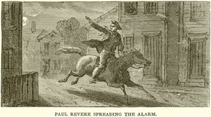Paul Revere verbreitet den Alarm von English School