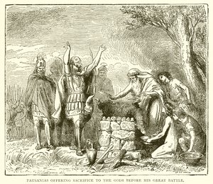 Pausanias opfert den Göttern vor seiner großen Schlacht