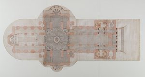 Pflasterplan der St. Pauls Kathedrale, wie ausgeführt, ca. 1710