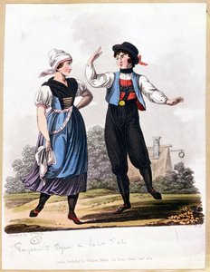 Bauerntanz in Eger, Böhmen, graviert von William Poole, 1804