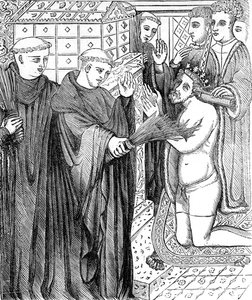 Buße von Heinrich II, nach einem Stich in Carters 