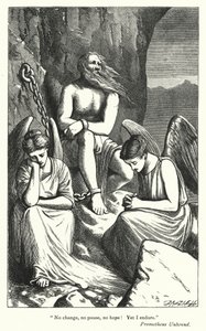 Percy Bysshe Shelley: Illustration für Prometheus Unbound (Stich) von English School