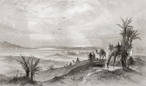 Pi Hahiroth und das Rote Meer, wo die Israeliten während ihres Auszugs aus Ägypten lagerten, aus 